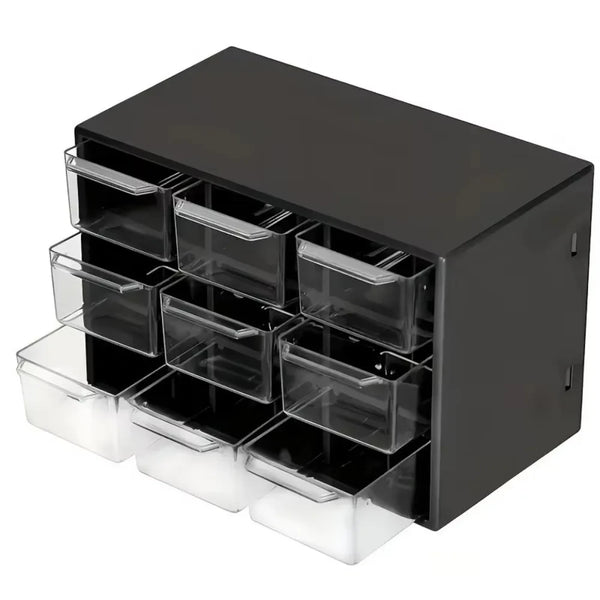 Transparent Nine-Grid Desktop Organizer