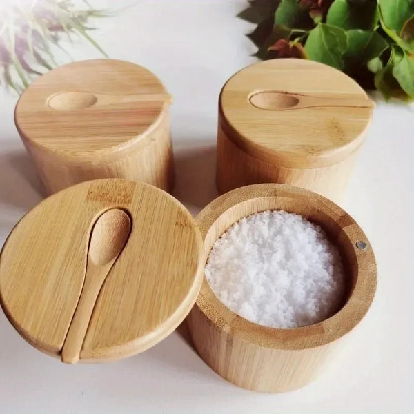 Bamboo Seasoning Storage Pot