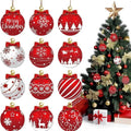 Festive Wooden Christmas Ornament Set