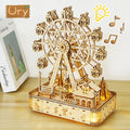 Rotatable Ferris Wheel Wooden Model Kit