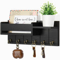 Rustic Wall-Mounted Key Rack and Mail Organizer