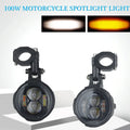 Dual Color LED Auxiliary Motorcycle Spotlights