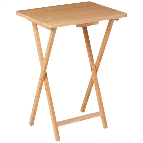 Natural Rubberwood Folding Laptop Tray