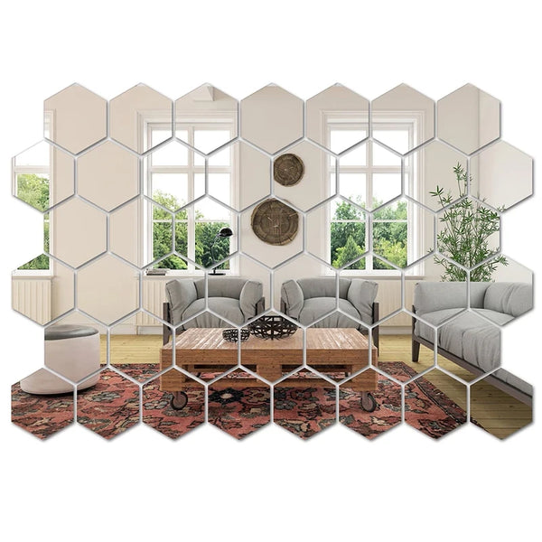 Geometric Mirror Wall Tiles