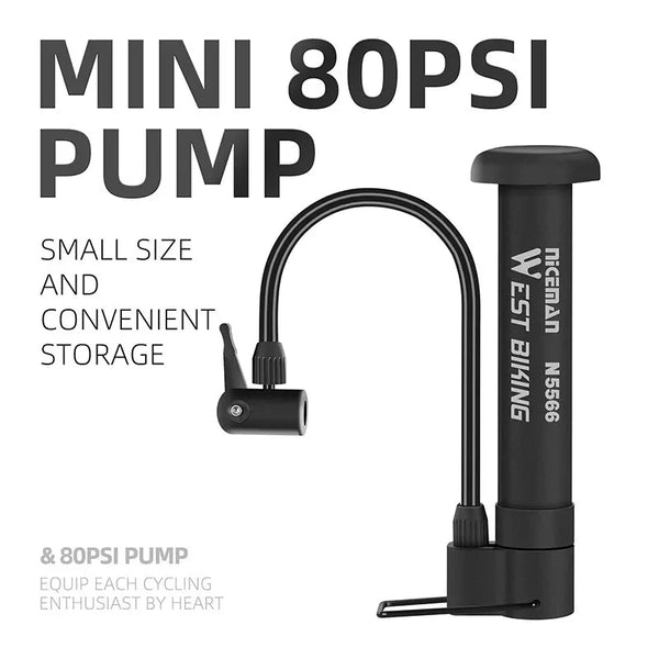 West Biking Portable Manual Bicycle Pump