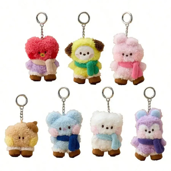 BT21 Character Plush Keychain