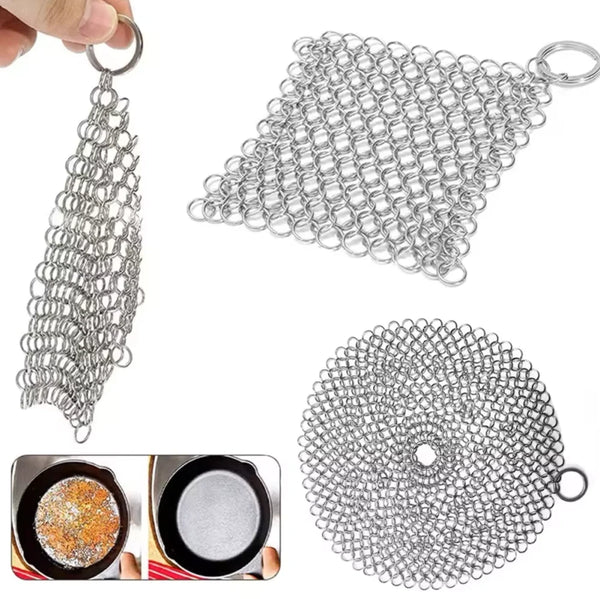 Stainless Steel Cast Iron Scrubber