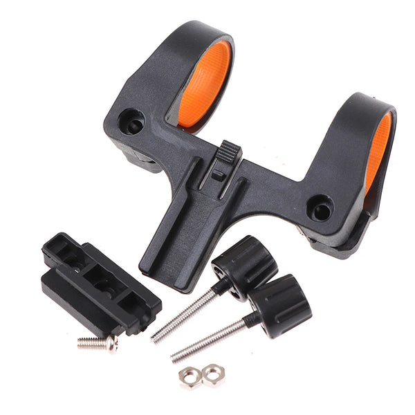 Soporte giratorio para luz de bicicleta, linterna LED, clip de montaje para manillar de MTB