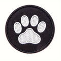 Black & White Paw Print Cute Pet Embroidered Velcros Patch Morale, Tactical Hook & Loop Fastener for Backpacks, Bags Military