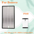HEPA Filter + Activated Carbon Composite air purifier filter 397*217*38mm replacement for Air Purifier Boneco P340