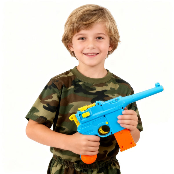 Hot 2025 Mauser C96 Toy Gun with Soft Bullets - 7-Round Ejectable Magazine & Removable Shell for Tactical Role Play Shooting Toy