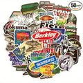 Fishing Theme Vinyl Stickers, 50Pcs Waterproof Decals for Personalizing Skateboards, Phones, Fishing Rods & Outdoor Gear