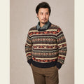 2025 Autumn Winter Vintage New Fashion Men’s Casual Trendy O-neck Long Sleeve Knitted Loose Sweaters Male Pullover Clothes Tops
