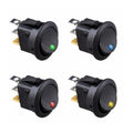 KCD1 10A 12V 220V Rocker Switch LED Dot Light Car Boat Round ON/OFF SPST Switch