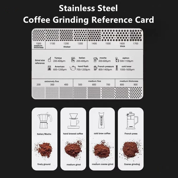 1Pc Coffee Powder Grinder Thickness Comparison Card Grinding Reference Scale Accurate Measurement Coffee Accessories