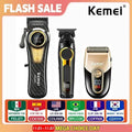 Kemei Hair Clippers Kit Professional DLC Blade Electric Trimmer Men Barber Cordless Shaver KM-2242 KM-2351 KM-3209 Hair Clippers