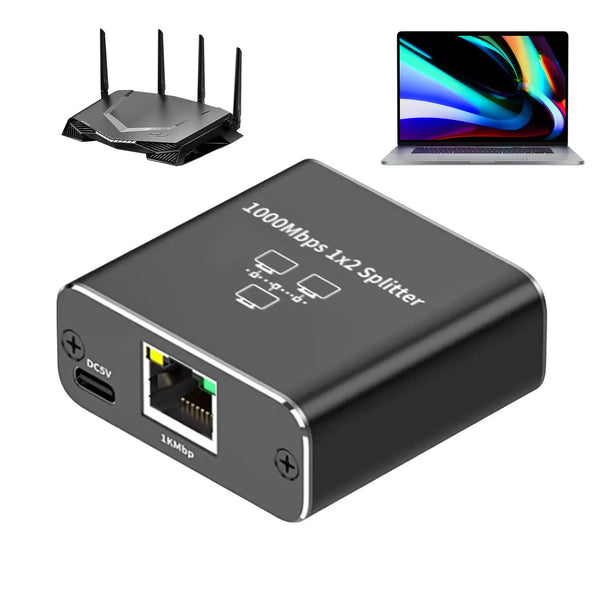 Adaptador de red divisor Ethernet de 1000 Mbps RJ45 1X2 1X3 1X4 Extensor LAN para PC, computadora, enrutador, interruptor, funciona al mismo tiempo