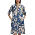 CHCH 2025 Summer Fashion Women Commuting V Neck Dresses Fashion Midi Printed New Lady Straight Dress