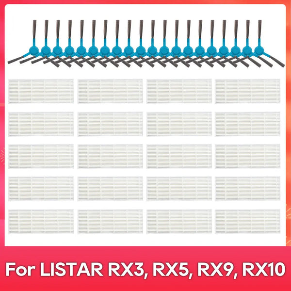 Fit For ( 라이스타 로봇청소기 RX3, RX5, RX9, RX10 / LISTAR RX3, RX5, RX9, RX10 ) Robot Vacuums Part Main Side Brush Filter Mop