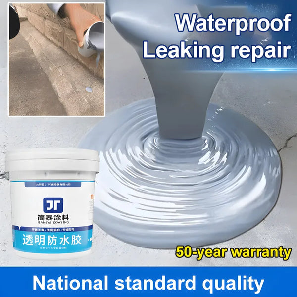 Roof Waterproof Leakproof Coating Multi-Purpose Large Capacity Urethane Transparent Waterproof Adhesive Roof Plugin Crack Repair