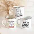 Mothers Day Gift For Grandmother Worlds Best Grandma coffee mug Grandma drink enamel mugs Granny Grandmother Birthday Gifts