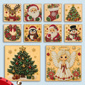 Christmas Decor DIY Santa Claus Snowman 3D Pearl Painting Diamond Art Kits for Beginners 20*20CM for Home Wall Decoration Gift