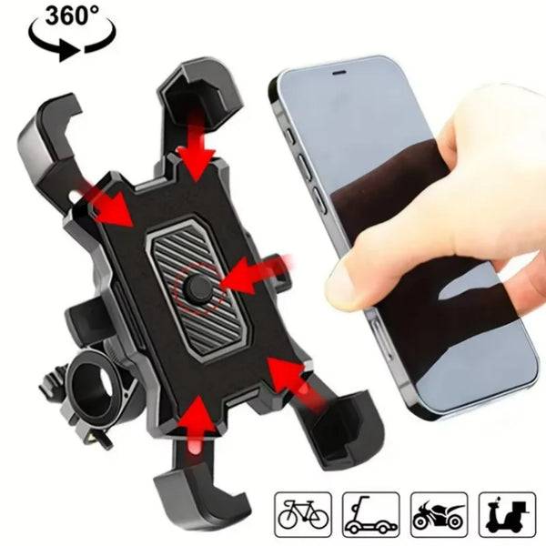 Soporte de teléfono para bicicleta, accesorios para bicicleta, soporte ajustable para motocicleta, clip GPS giratorio de 360°, accesorios para ciclismo, MTB, bicicletas, deportes