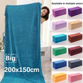 Toalla de baño de microfibra extragrande y gruesa, superabsorbente y de secado rápido, multiusos para viajes, deportes y spa.