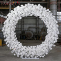 Luxury Rose Flower Row Runner Arrangement White Wedding Backdrop Circular arch Decor Floral With Frame Event Banquet Party Prop