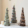 40cm Artificial Small Christmas Tree Decorative for Home Party Table Centerpiece Desktop Ornaments Gifts Home Fireplace Decor