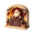 Merry Christmas Wooden Christmas Decoration Star Shape Snowman Deer Home Ornaments Rabbit Santa Claus Wall Decor New Year Gift