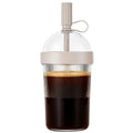 1/2/3pcs Coffee Cup With Lid Reusable 17oz Drink Mug Cold Drink Tumbler Transparent Straw Cup Tea Milk Mug For Home Office Gym