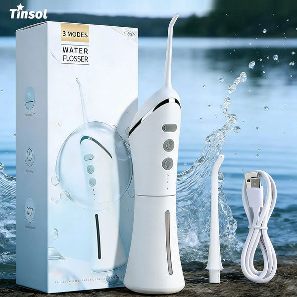 TINSOL Electric Tooth Flosser High Pressure Jet Flosser Electric Toothbrush Whitening USB Rechargeable Gum Care Jet Scaler