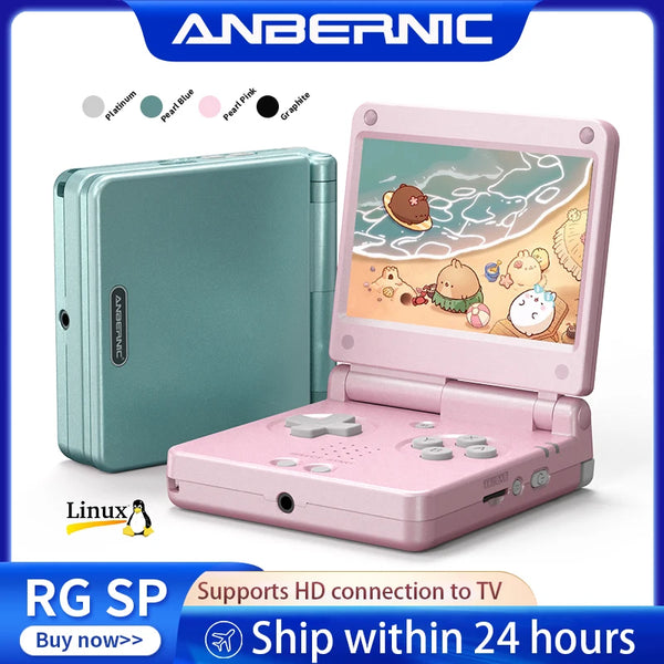 Anbernic RGSP Flip Classic Handheld Game Console 3.4'' IPS Linux 64-bit 3300mAh Retro Gaming Player Wifi HD-Connect To TV RG SP