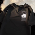 Summer Cartoon Cat Printed Fresh Style Short Sleeved T-shirt American Retro Street Versatile Pullover Top Soft Creative Fashion