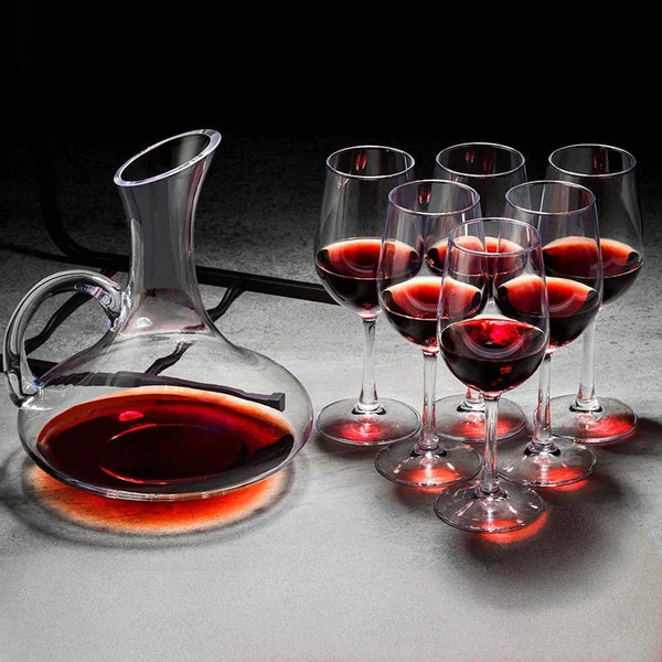 European-Style Red Wine Goblets Set, 320ml Soda-Lime Glass, 2 or 4 Pcs
