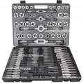 Metric 110Pcs Tap and Die Set High Speed Steel Titanium Tap and Die Combination Set for Cutting External & Internal Threads