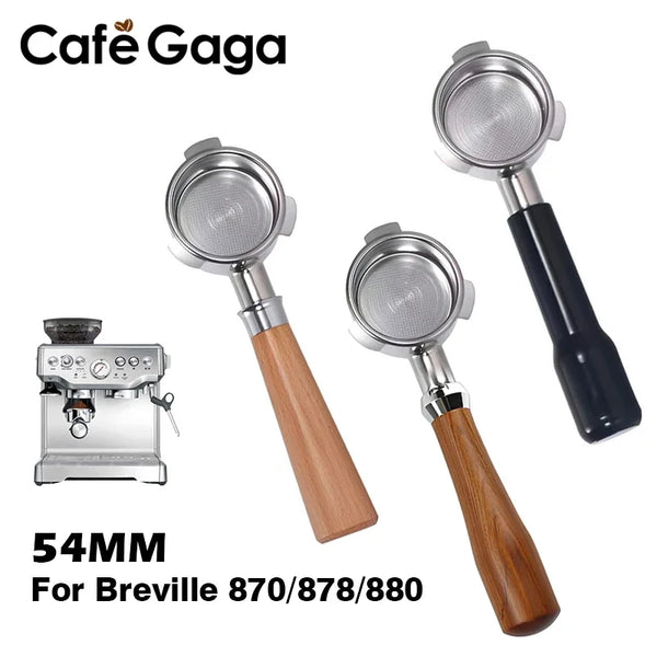 Portafiltro desnudo de café de 54 mm para Breville Sage 870 878 880, cesta de filtro, herramientas de barista, accesorios para máquina de espresso