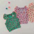 Cute Floral Pet Vest Dog Cat Flying Sleeve Fungus Curling Small Flower Teddy Bear Spring Summer Pet Clothes Supplies Dog Clothes