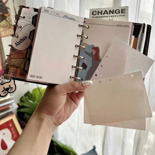 Cuaderno de piel 2026, agenda de bolsillo, organizador con anillas, hojas sueltas, colgante vintage, diario artesanal, mini libreta.