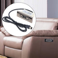 Power Recliner Switch Recliner Switch Electroplated Waterproof with USB Charging Port for Push Rod Motor for Electric Sofa