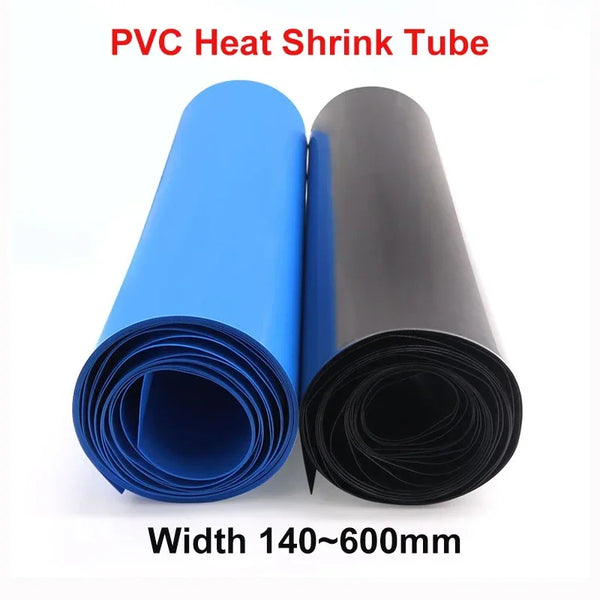 2/5/10M PVC Battery Wraps 140mm ~ 625mm 18650 Pack Battery Wrap Insulated Film Wrap Cable Sleeve Protector De Cable Shrink Tube