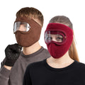 Máscara facial completa a prueba de viento y polvo para ciclismo y esquí, transpirable, con protección ocular, gafas antivaho de alta definición y capucha.