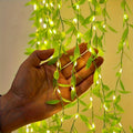 2M 20LED Willow Curtain Copper Wire String Light Imitation Leaf Battery Box Powered Constant Brightness Decorative Light String