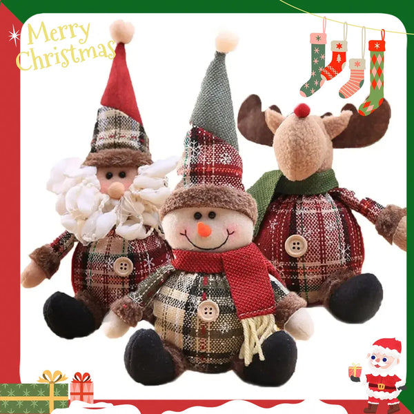 Nueva muñeca de Santa Claus para Navidad, decoraciones de feliz Navidad para el hogar, adornos de mesa, decoración de Navidad, Año Nuevo 2025, regalos