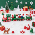 Christmas Train Decoration with Charming Painted Design Christmas Decorations Tabletop Display window display gifts