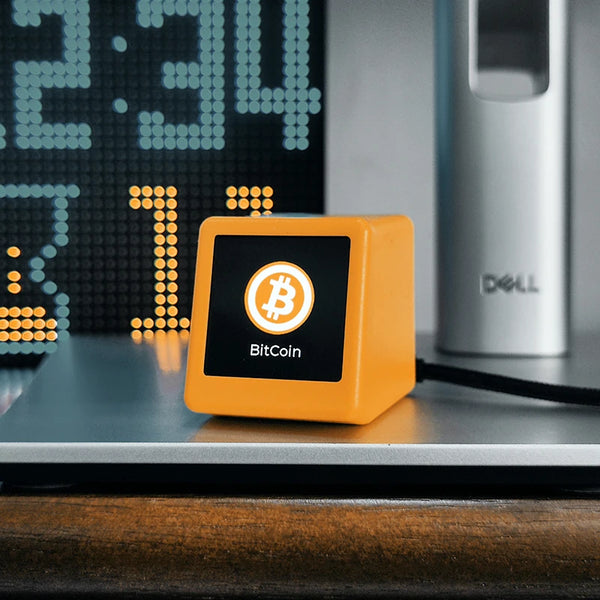 GeekMagic PRO Rastreador de precios de Bitcoin y acciones, indicador de criptomonedas en tiempo real, dispositivo de escritorio, reloj y clima para BTC ETH DOGE
