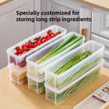 1/2/4 PCS Long Rectangular Food Storage Containers, Plastic Reusable Refrigerator Organizer Boxes Kitchen Accessories