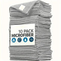 Light gray cleaning cloth set, with highly absorbent, soft and stain-removing fabric
