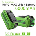 40V 6Ah rechargeable for G-MAX Li-ion Battery for Greenworks Manufacturer Replacement Battery for Lawn Mower Power Tools
